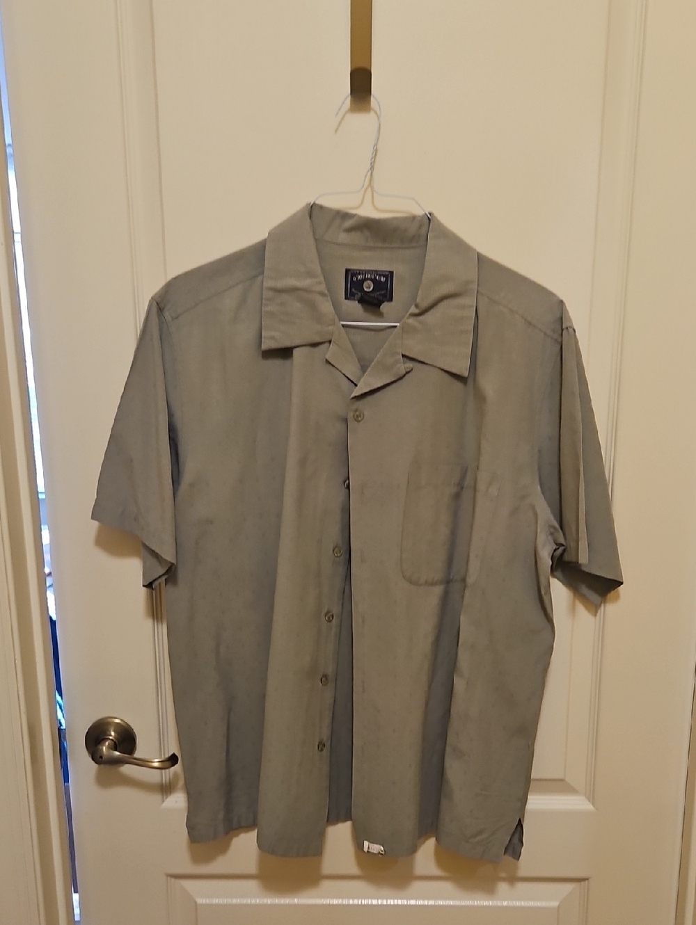 OKief&Okief  Green Mens Summer Top Short Slerved W Pocket Cotton Blend Med